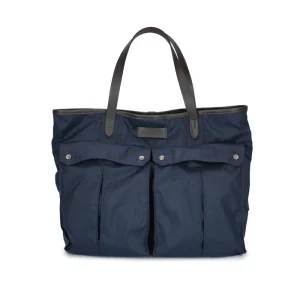 Julius tote bag uomo di Felisi in nylon tecnico ripstop colore blu