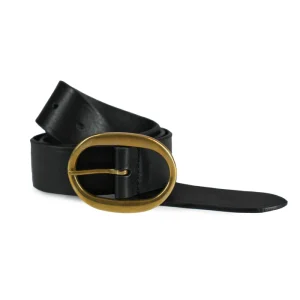 Kall Felisi cintura donna in pelle di toro colore nero e fibbia ottone