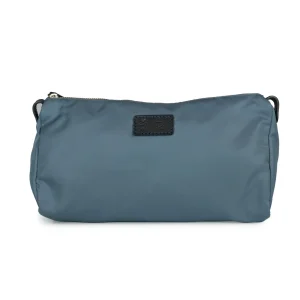 Cayo Felisi beauty realizzato in nylon tecnico colore aviazione con finiture in pelle di vacchetta colore blu