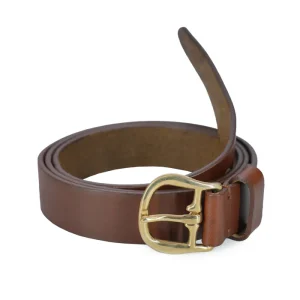 Hannah Felisi cintura donna in pelle di vacchetta con trattamento a legno colore marrone medio