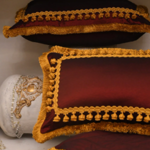 Cuscino lusso bordeaux collezione “Il Rinascimento”