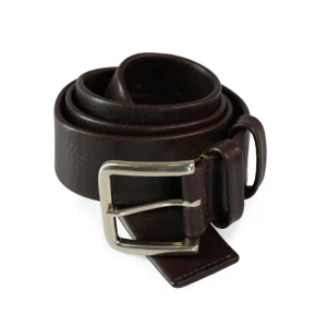 Gil cintura uomo di Felisi realizzata in pelle di vacchetta volanata colore moro