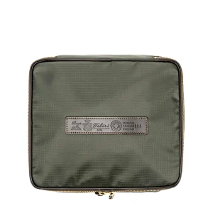 Jones Felisi beauty case in nylon ripstop resistente verde scuro