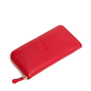 Sully Felisi portafoglio donna in pelle di vitello morbida rosso scuro