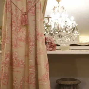 Tenda shabby collezione “ i dipinti “ rosa bianco