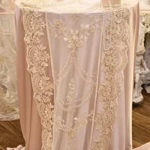 Tovaglia runner in tulle ricamato collezione preziosa “Chanel”