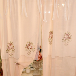 Tendine a vetro in georgette rosa e Rose Regali