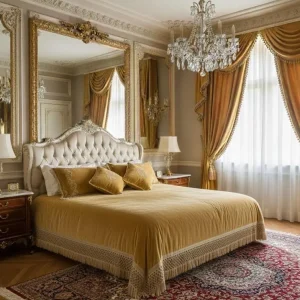 Copriletto in velluto oro antico di lusso • Trapunta in velluto a doppio strato con frangia oro chiaro • Biancheria da letto artigianale in stile aristocratico