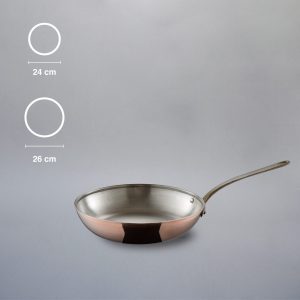 Padella in rame DiamondTin™ con manico in ottone | Induzione