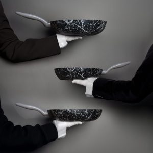 Marble Bundle Black | Padella diam 24 + Padella diam 28 + Wok con coperchio Marmoplus